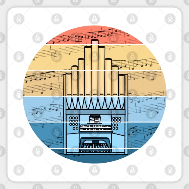 Church Organ Music Notation Organist Musician Sticker by doodlerob